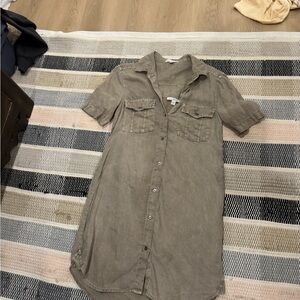 James Perse Taupe Shirt Dress